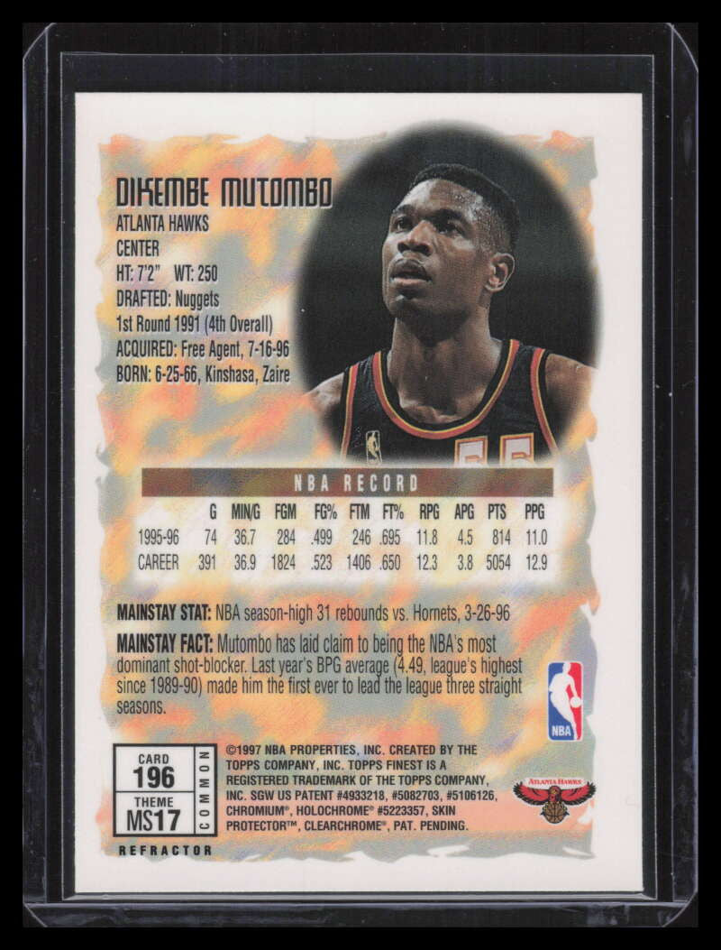 1996-97 Finest Refractor 196 Dikembe Mutombo Bronze Common