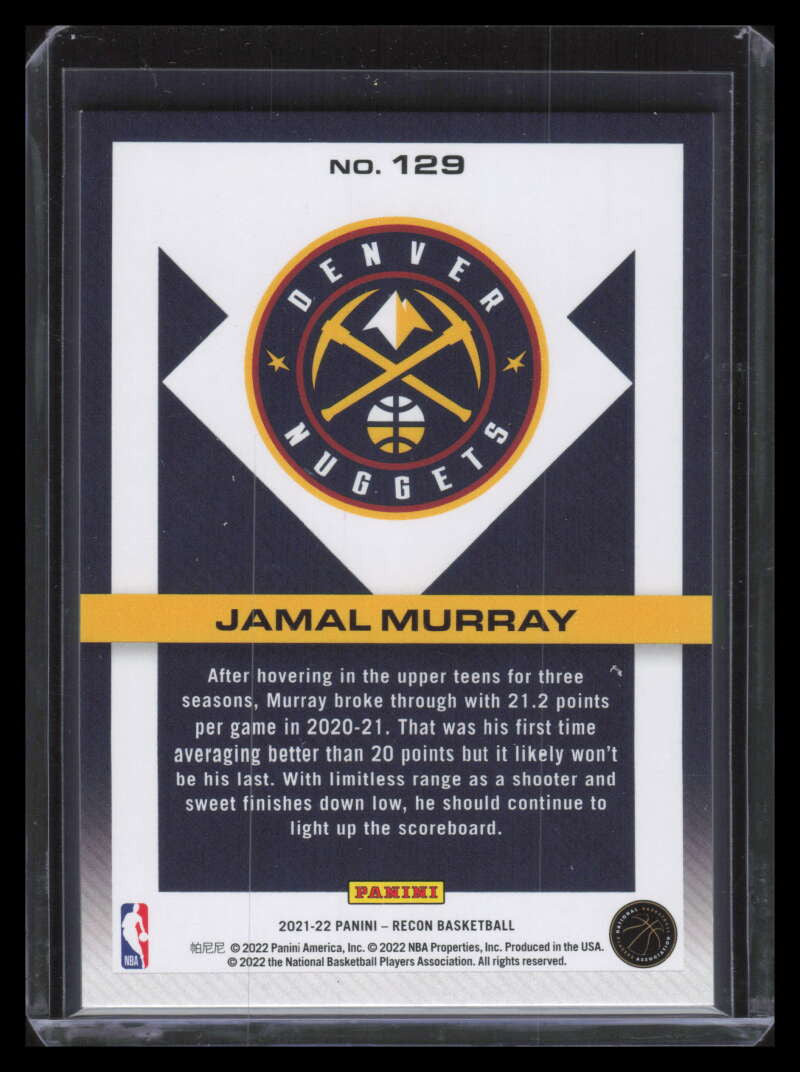 2021-22 Panini Recon Holo Purple 129 Jamal Murray 11/49