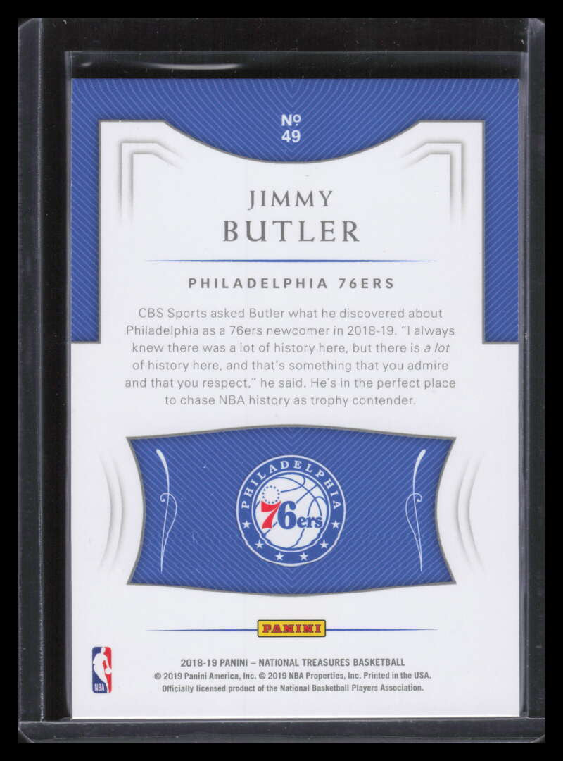 2018-19 Panini National Treasures 49 Jimmy Butler 36/99