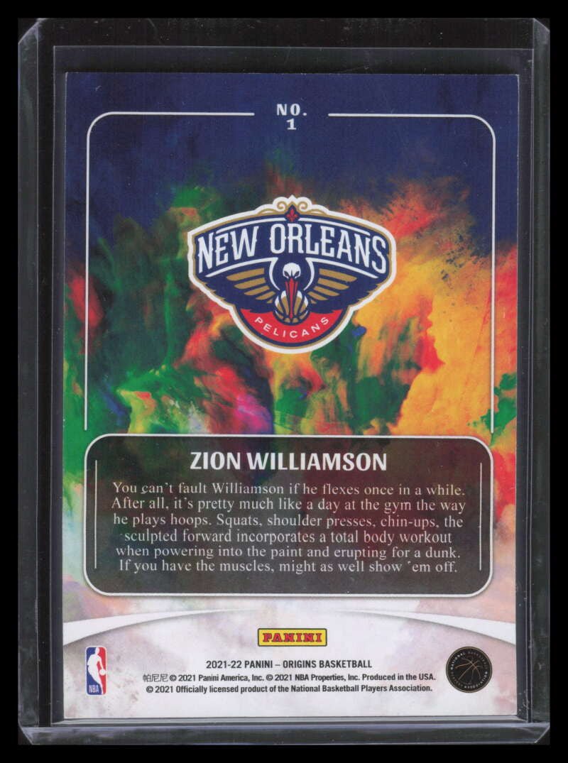 2021-22 Panini Origins Pink 1 Zion Williamson 4/60