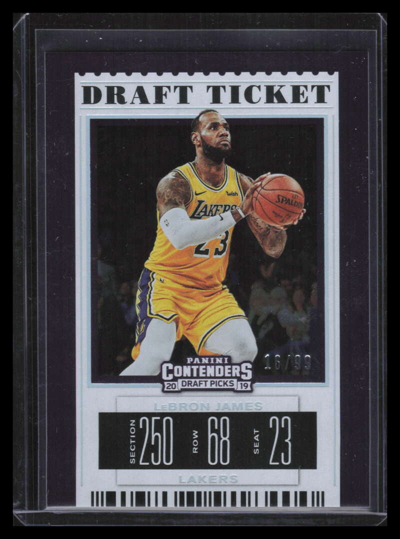 2019-20 Panini Contenders Draft Picks Variations Ticket 35 LeBron James 16/99