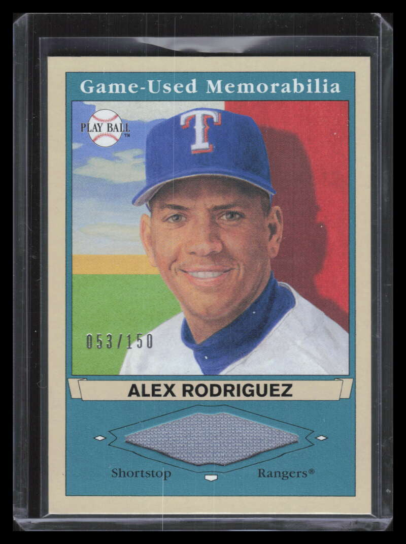 2003 Upper Deck Play Ball Memorabilia Tier 2 ar2 Alex Rodriguez Jersey 53/150