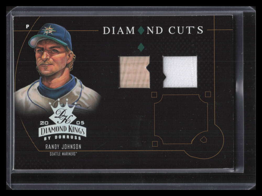 2005 Diamond Kings Diamond Cuts Combos dc38 Randy Johnson Dual Bat Jersey 15/50