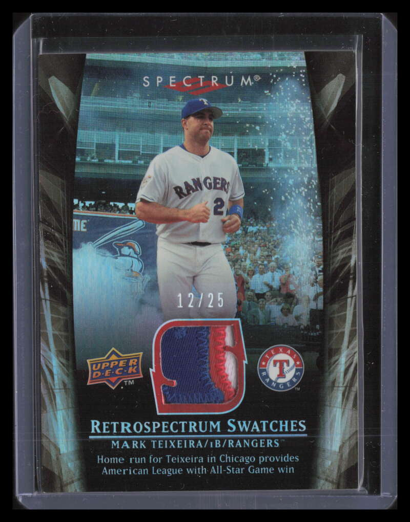 2008 Upper Deck Spectrum Retrospectrum Patches mt2 Mark Teixeira Patch 12/25
