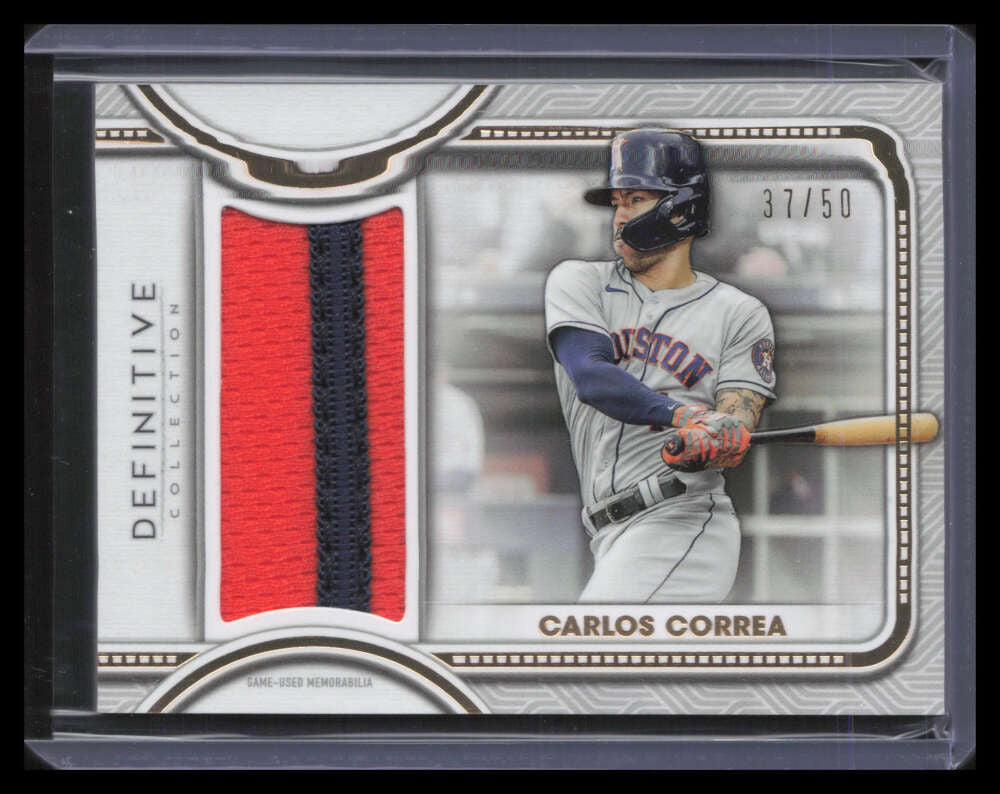 2022 Topps Definitive Collection Jumbo Relics DJRCCO Carlos Correa Patch 37/50