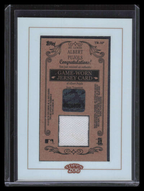 2002 Topps 206 Relics ap2 Albert Pujols Jersey b2
