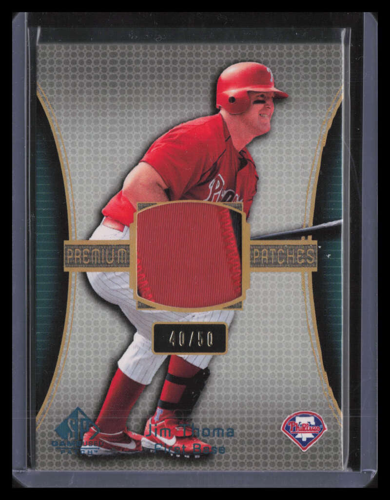 SOLD 139529 2004 SP Game Used Patch Premium JT Jim Thome Patch 40/50
