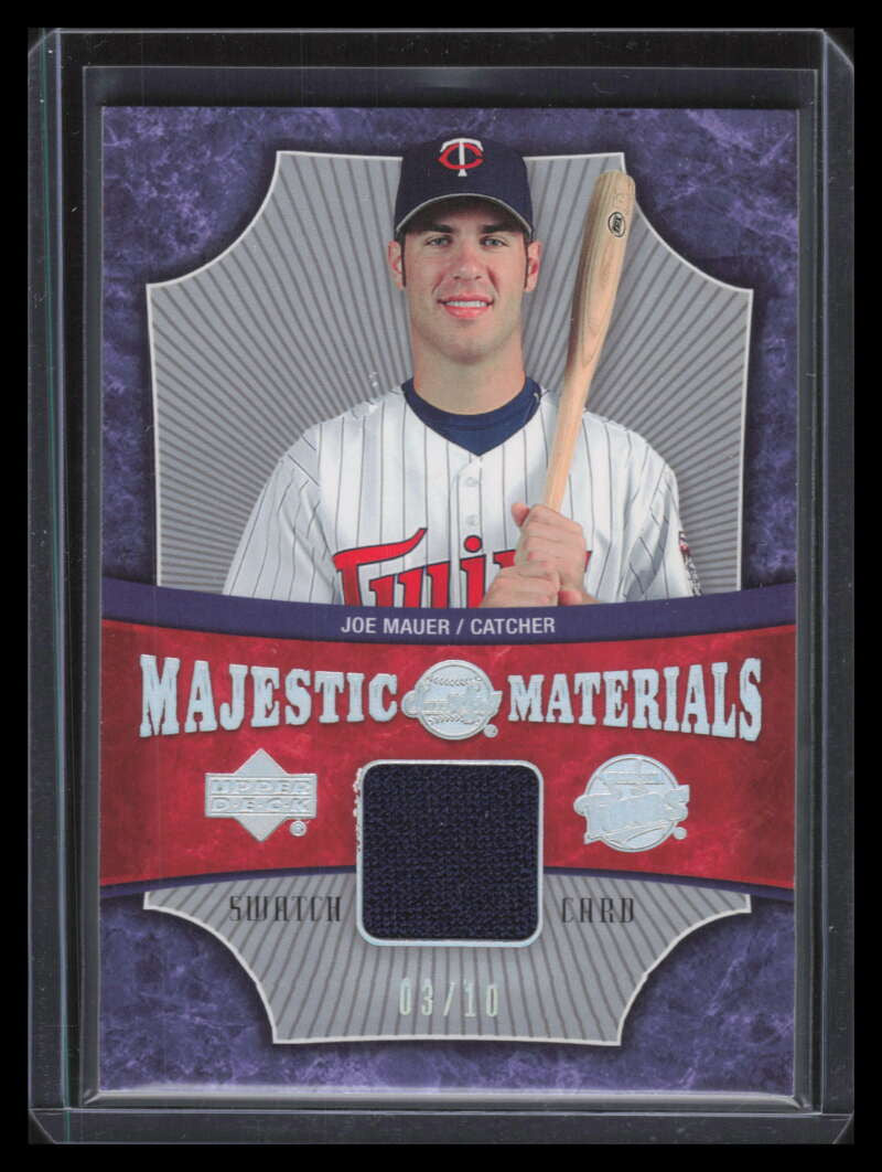2005 Sweet Spot Majestic Materials Platinum MMJM Joe Mauer Jersey 3/10