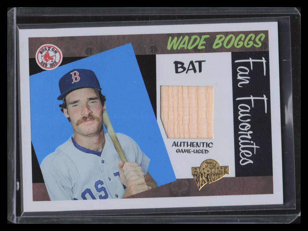 2005 Topps All-Time Fan Favorites Relics Rainbow WB Wade Boggs Bat 17/25