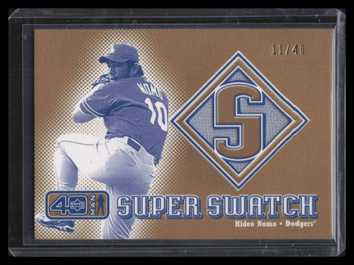 2002 Upper Deck 40-Man Super Swatch Gold SHN Hideo Nomo Jersey 11/40