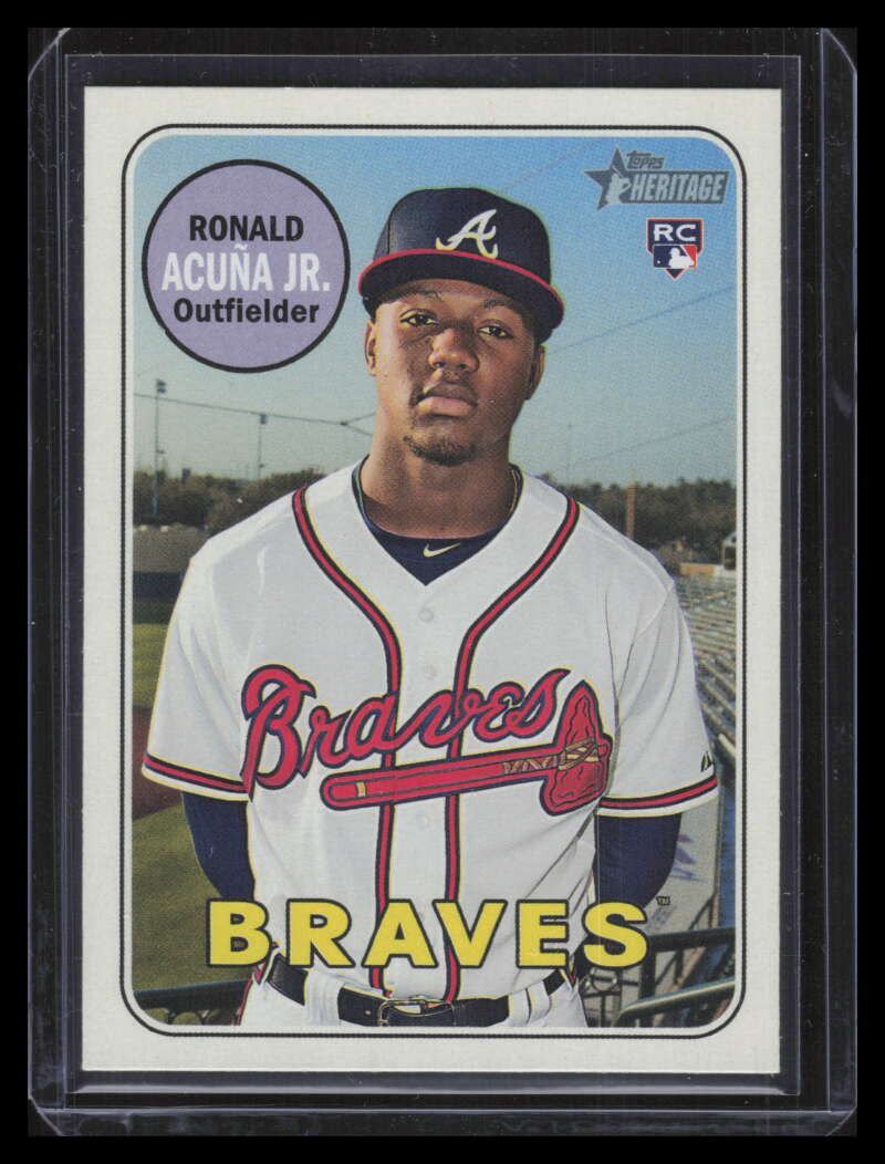 2018 Topps Heritage 580 Ronald Acuna Jr. Rookie 133612