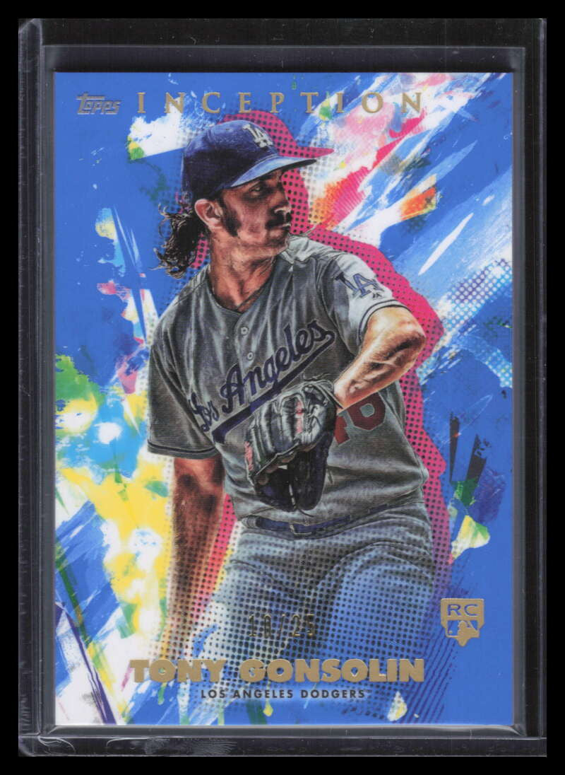 2020 Topps Inception Blue 21 Tony Gonsolin Rookie 10/25