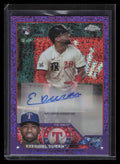 SOLD 139615 2023 Topps Chrome Autographs Purple Refractor Ezequiel Duran Rookie Auto 224/299