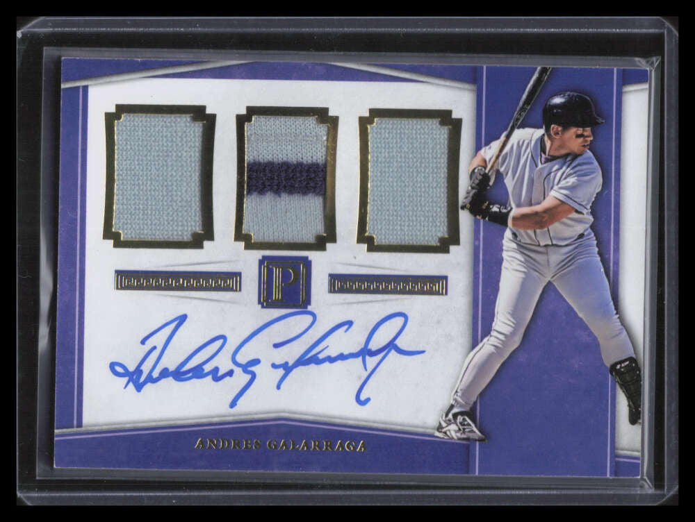2016 Panini Pantheon Scripts Materials Gold 1 Andres Galarraga Jersey Auto 11/25