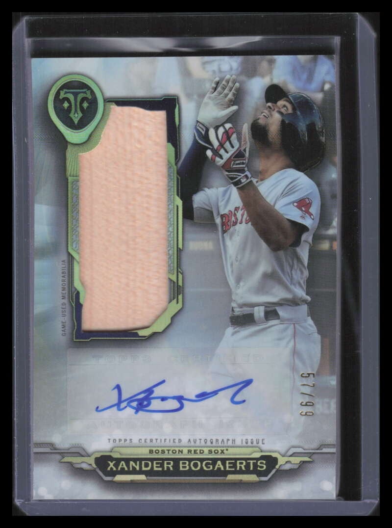 2019 Topps Triple Threads Autograph Jumbo Xander Bogaerts Jersey Auto 57/99