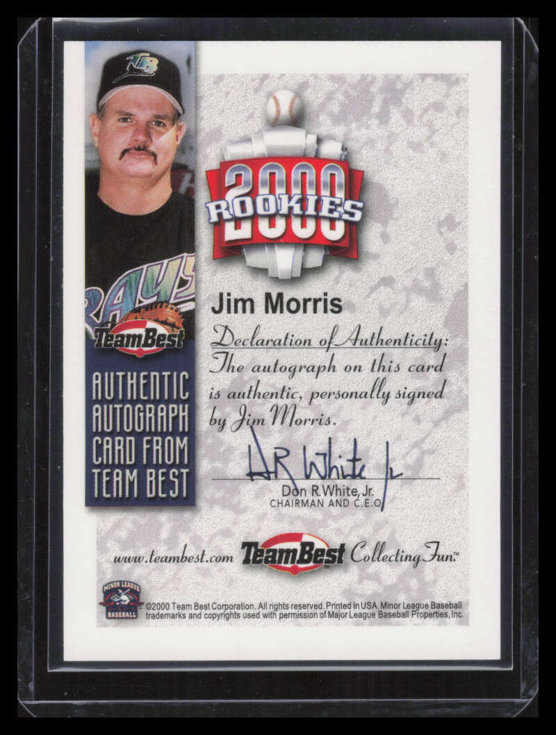 2000 Team Best Rookies Autographs 39 Jim Morris Auto Disney The Rookie 133937