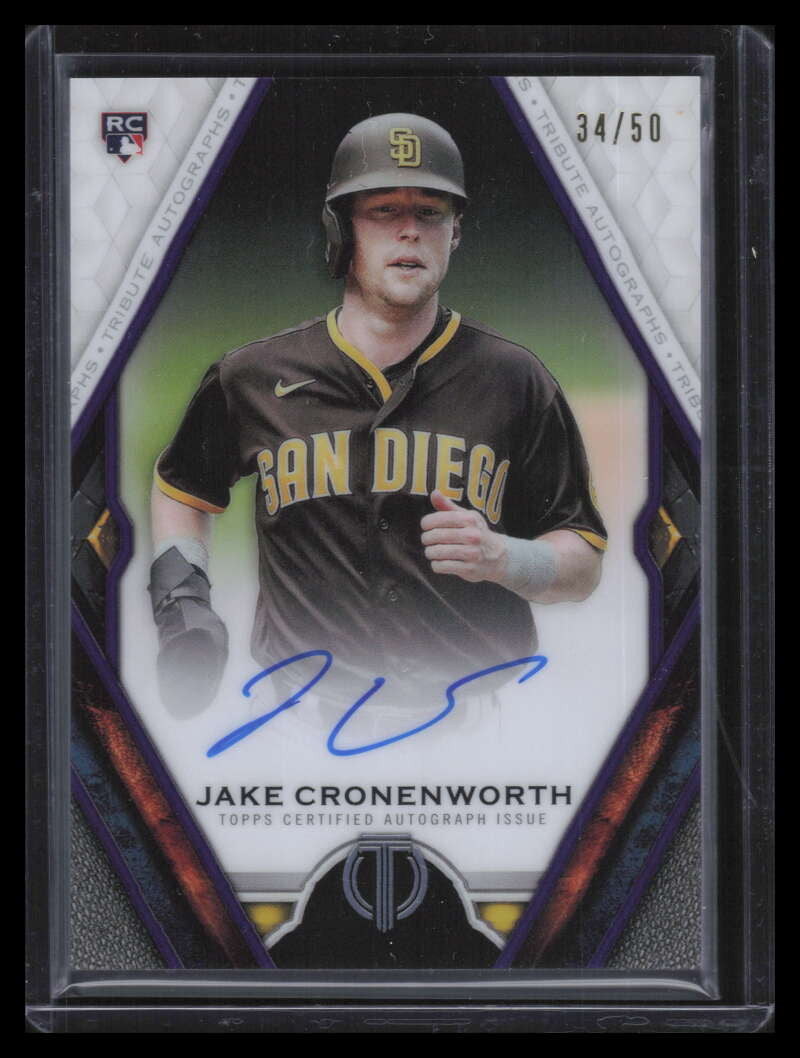 2021 Topps Tribute Autographs Purple TAJCR Jake Cronenworth Rookie Auto 34/50