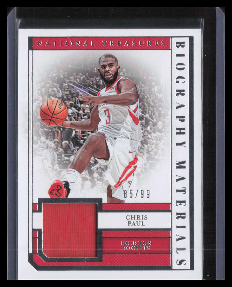 2018-19 Panini National Treasures Biography Materials 39 Chris Paul Jersey 85/99