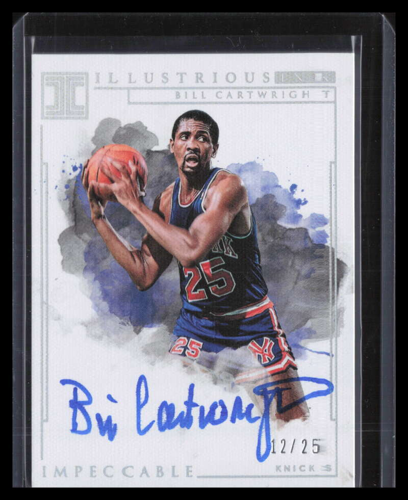 SOLD 139765 2018-19 Panini Impeccable Illustrious Ink Holo Silver Bill Cartwright Auto 12/25