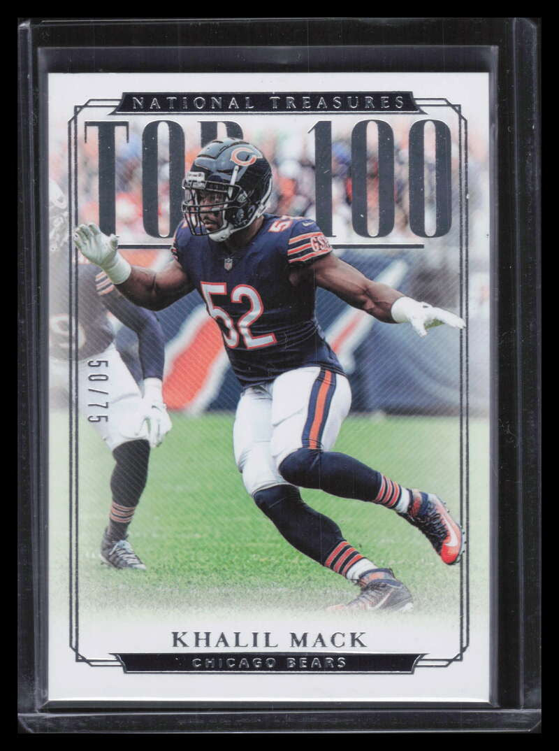 2018 Panini National Treasures Top 100 Collection 8 Khalil Mack 50/75