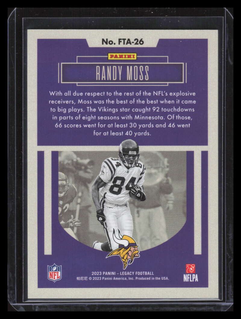 2023 Panini Legacy For the Ages Blue 26 Randy Moss 20/50