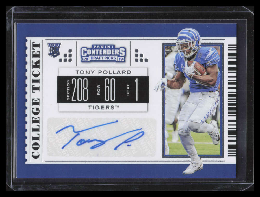 DELETE 140020 2019 Panini Contenders Draft Picks 285 Tony Pollard Rookie Auto