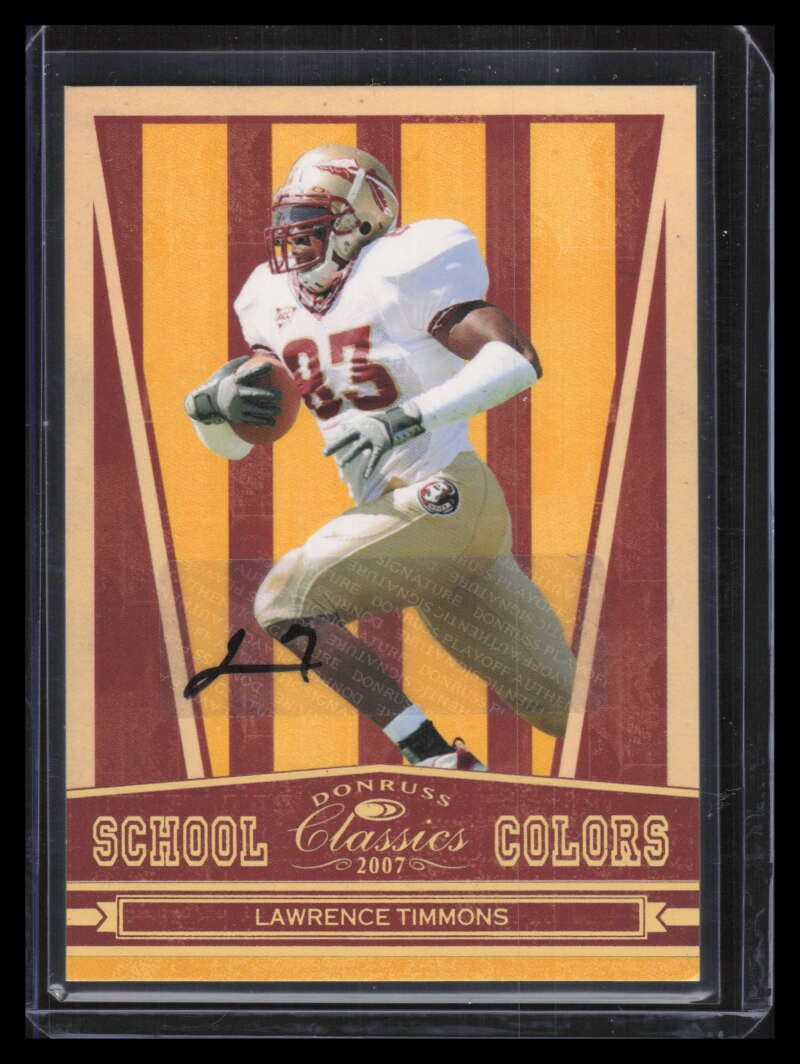 2007 Donruss Classics School Colors Autographs Lawrence Timmons Rookie Auto 3/25