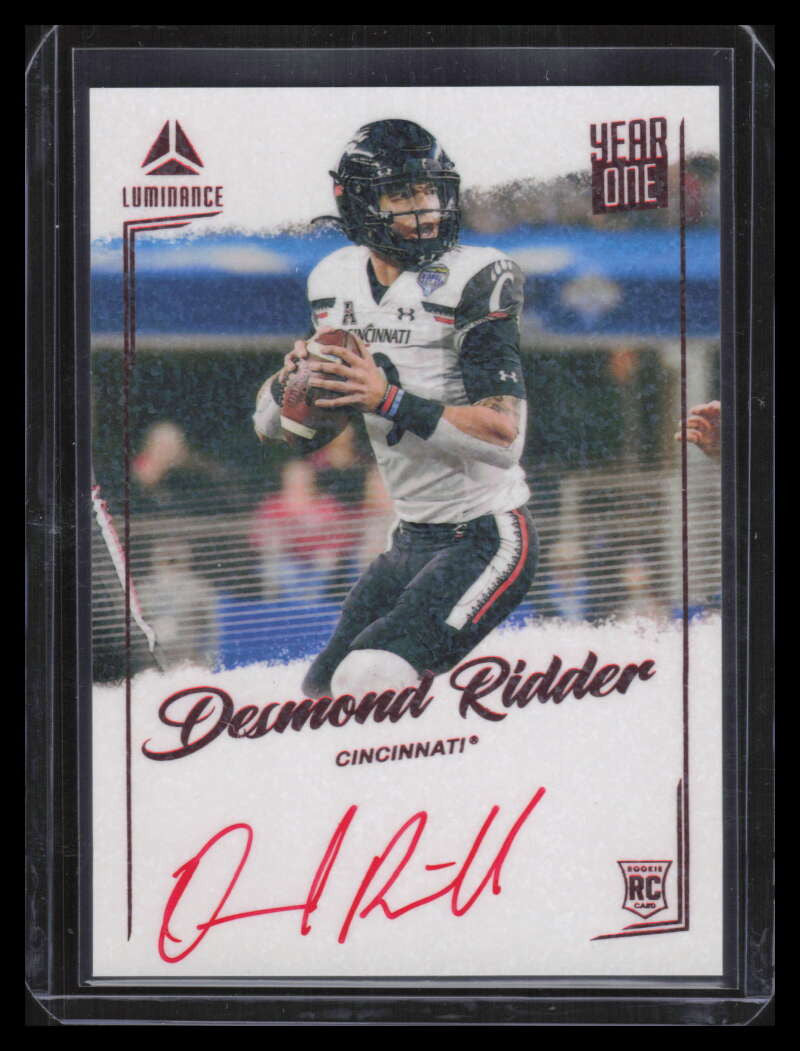 2022 Panini Luminance Year One Signatures RPS Red 4 Desmond Ridder Rookie Auto