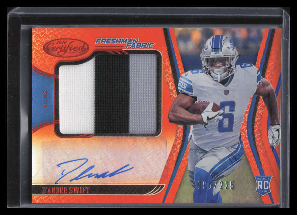 DELETE 140025 2020 Certified Mirror Orange 209 D'Andre Swift Rookie Patch Auto 95/225