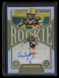 2022 Panini Legacy Premium Penmanship Silver 192 Christian Watson Rookie Auto