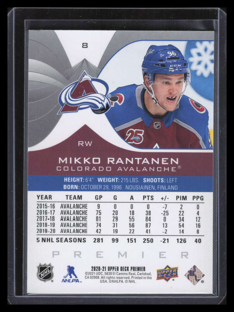 2020-21 Upper Deck Premier 8 Mikko Rantanen 88/299