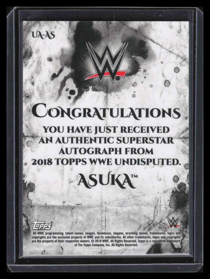 2018 Topps WWE Undisputed Autographs Orange UAAS Asuka Auto 21/99
