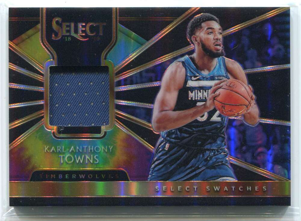 DELETE 140143 2018-19 Select Swatches Prizms Tie Dye 12 Karl-Anthony Towns Jersey 14/25