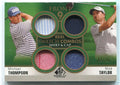 2021 SP Game Used Front 9 Fabrics Thompson Nick Taylor Quad Shirt Cap 2/25