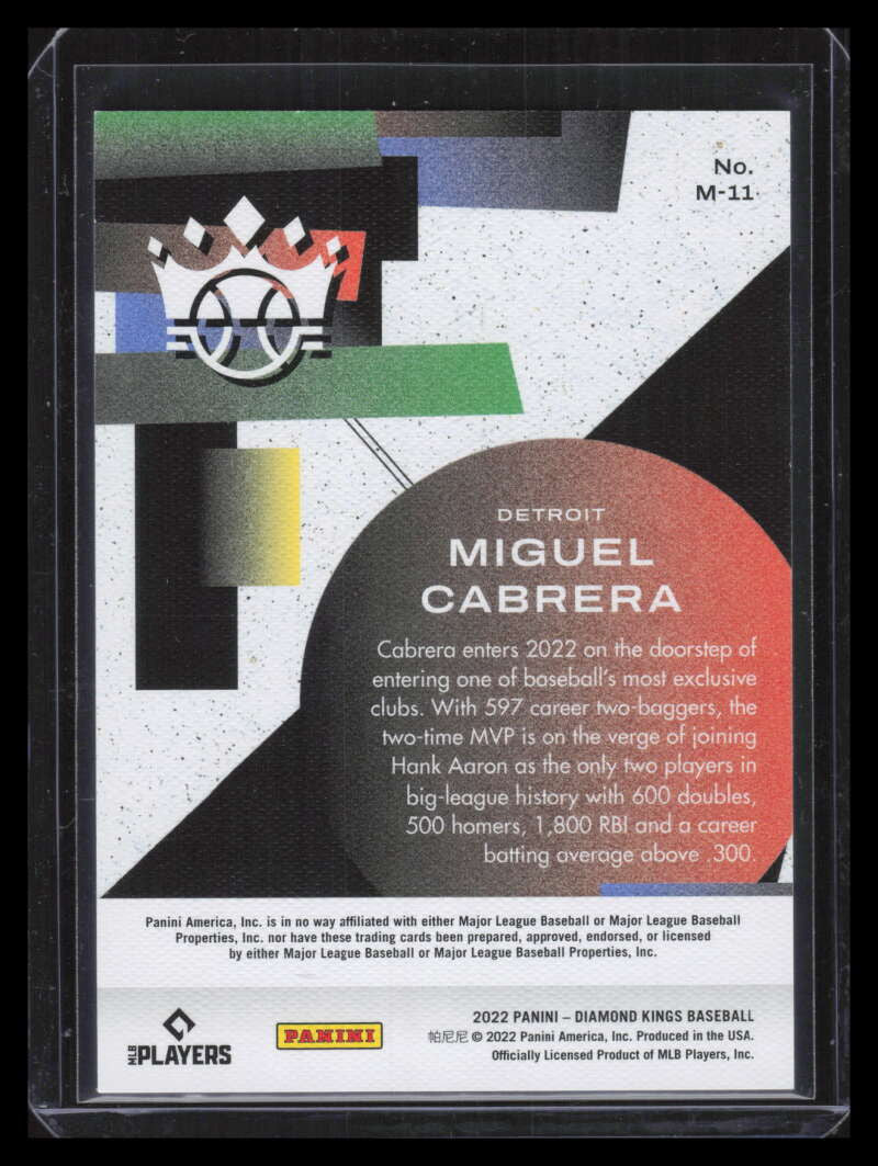 2022 Diamond Kings Maestros Holo Blue 11 Miguel Cabrera 93/99
