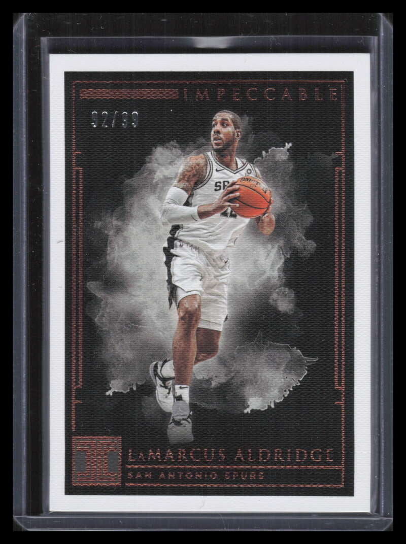 2018-19 Panini Impeccable 34 LaMarcus Aldridge 92/99