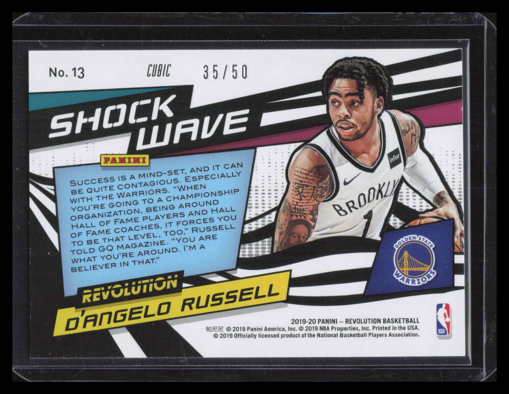 2019-20 Panini Revolution Shock Wave Cubic 13 D'Angelo Russell 35/50