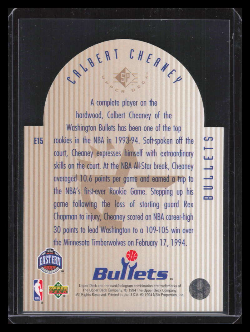 1993-94 Upper Deck SE Die Cut All-Stars e15 Calbert Cheaney
