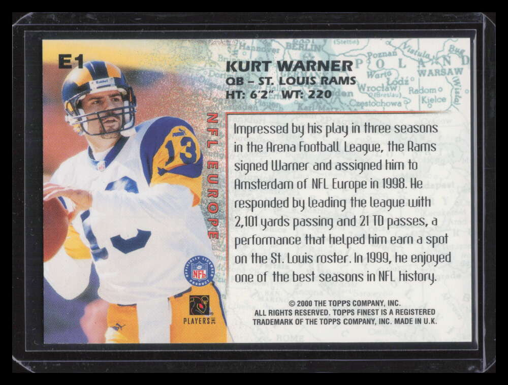 2000 Finest NFL Europe's Finest e1 Kurt Warner