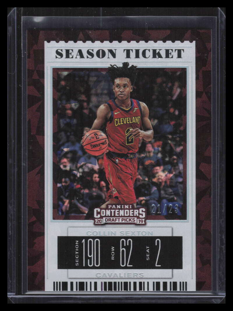 2019-20 Panini Contenders Draft Picks Cracked Ice Ticket 9 Collin Sexton 21/23