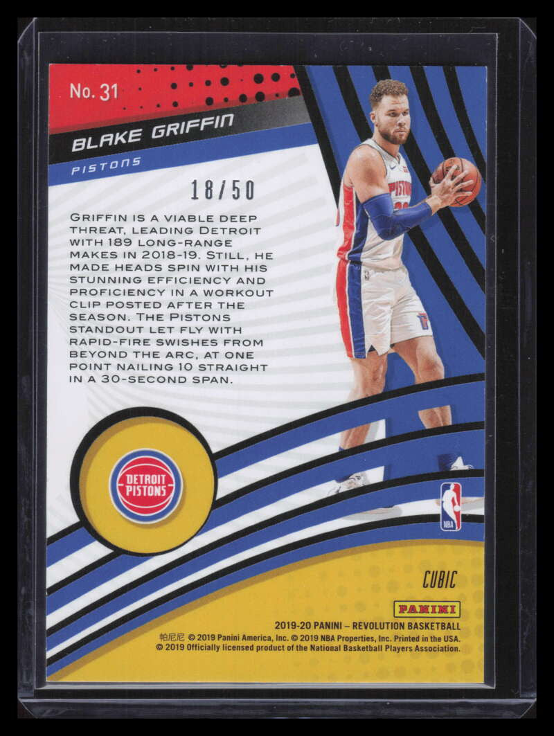 2019-20 Panini Revolution Vortex Cubic 31 Blake Griffin 18/50
