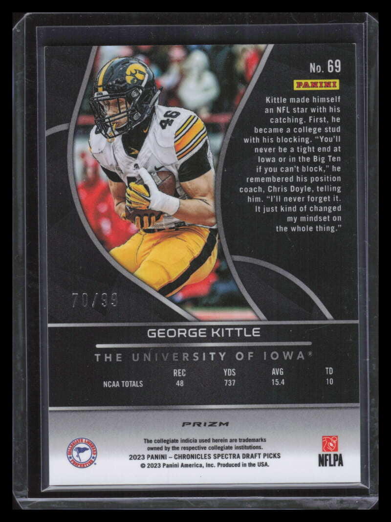 2023 Panini Chronicles Draft Picks Spectra Celestial 69 George Kittle 70/99