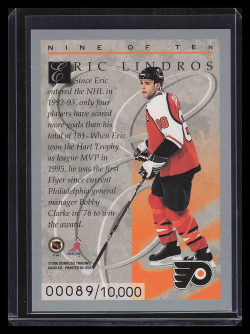1996-97 Donruss Elite Inserts 9 Eric Lindros 89/10000