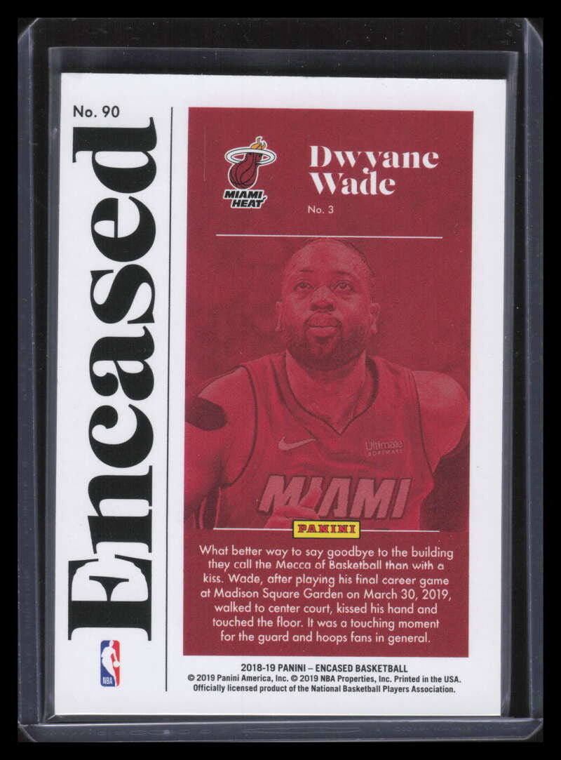 2018-19 Panini Encased 90 Dwyane Wade 77/99
