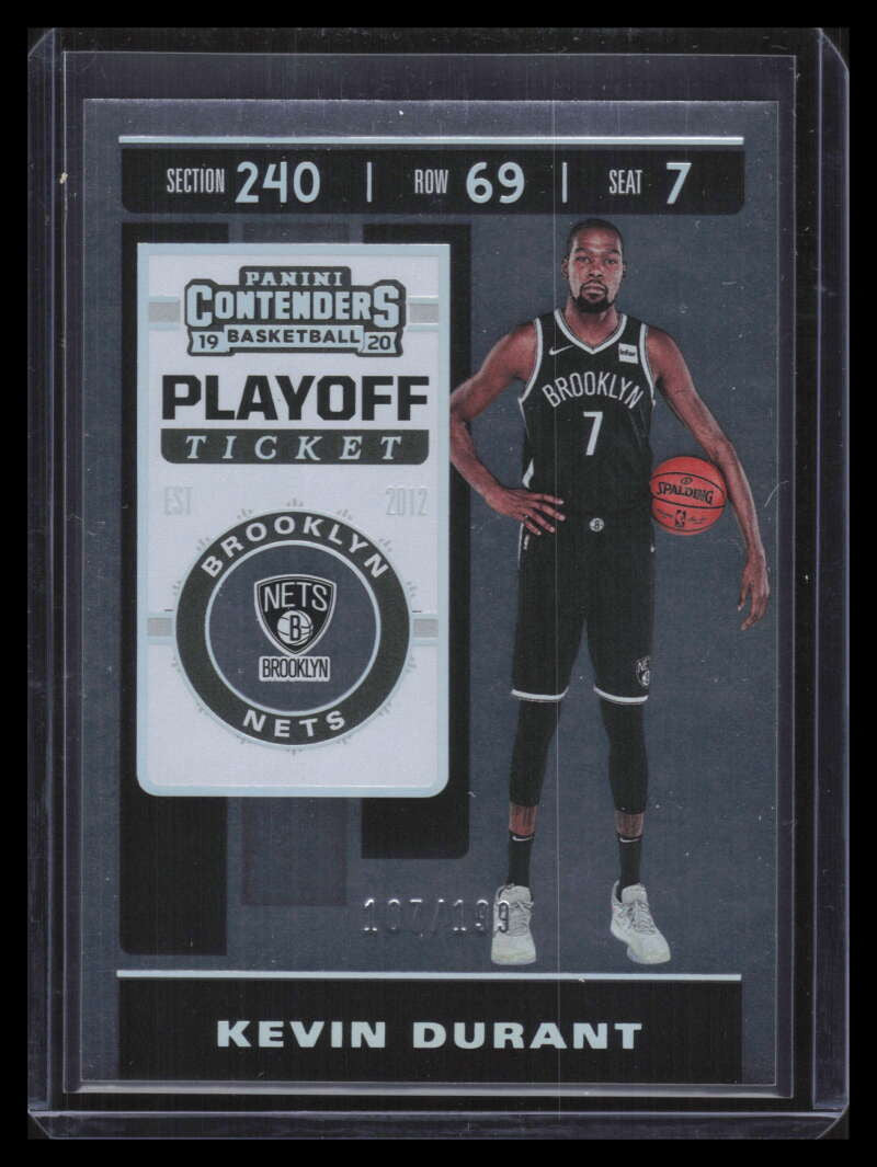 2019-20 Panini Contenders Playoff Ticket 57 Kevin Durant 107/199