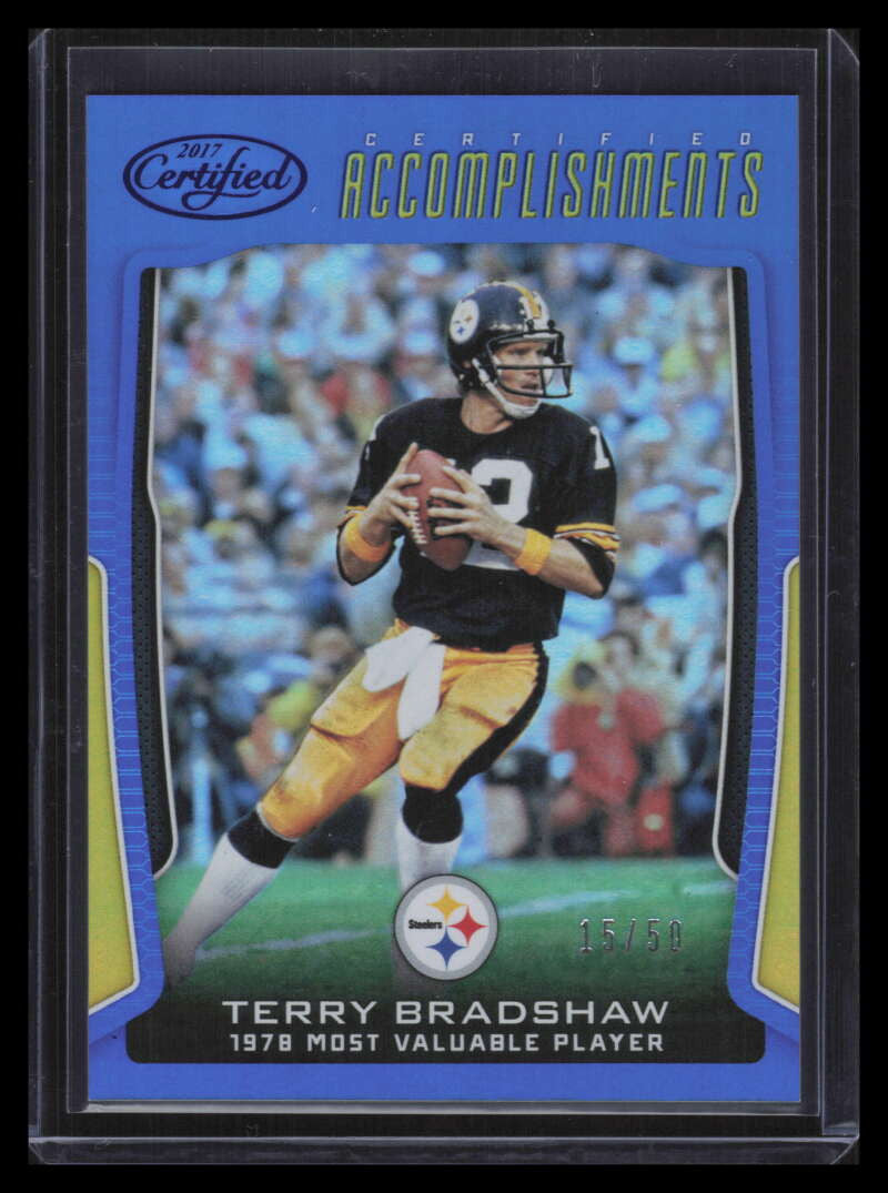 2017 Certified Accomplishments Mirror Blue 26 Terry Bradshaw 15/50
