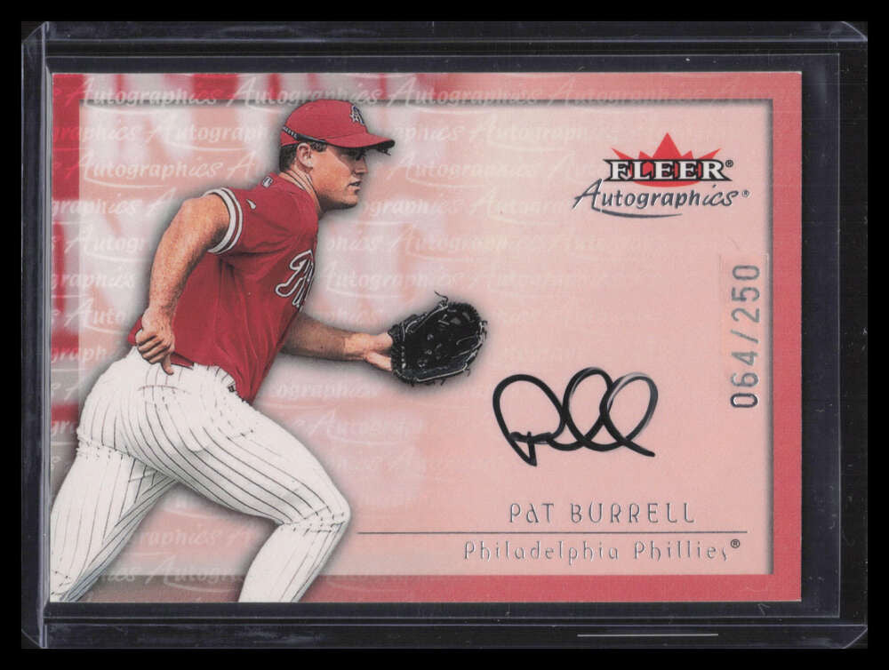 2001 Fleer Autographics Silver 16 Pat Burrell Auto 64/250