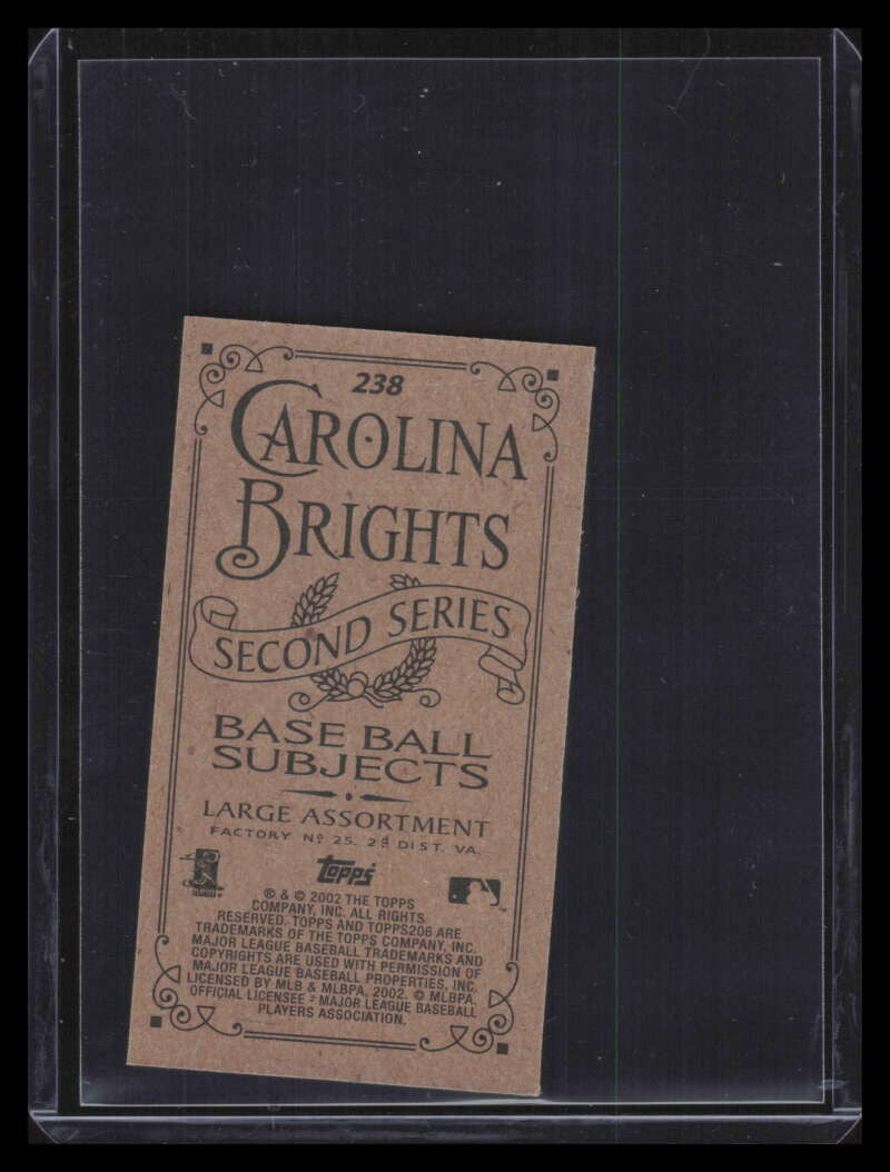 2002 Topps 206 Carolina Brights 238a Barry Bonds Black Jsy