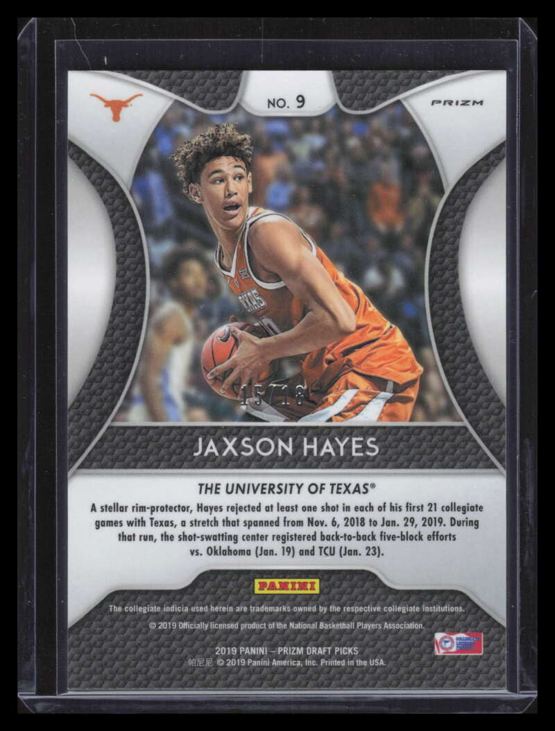 2019-20 Panini Prizm Draft Picks Green Ice Refractor 9 Jaxson Hayes Rookie 15/18