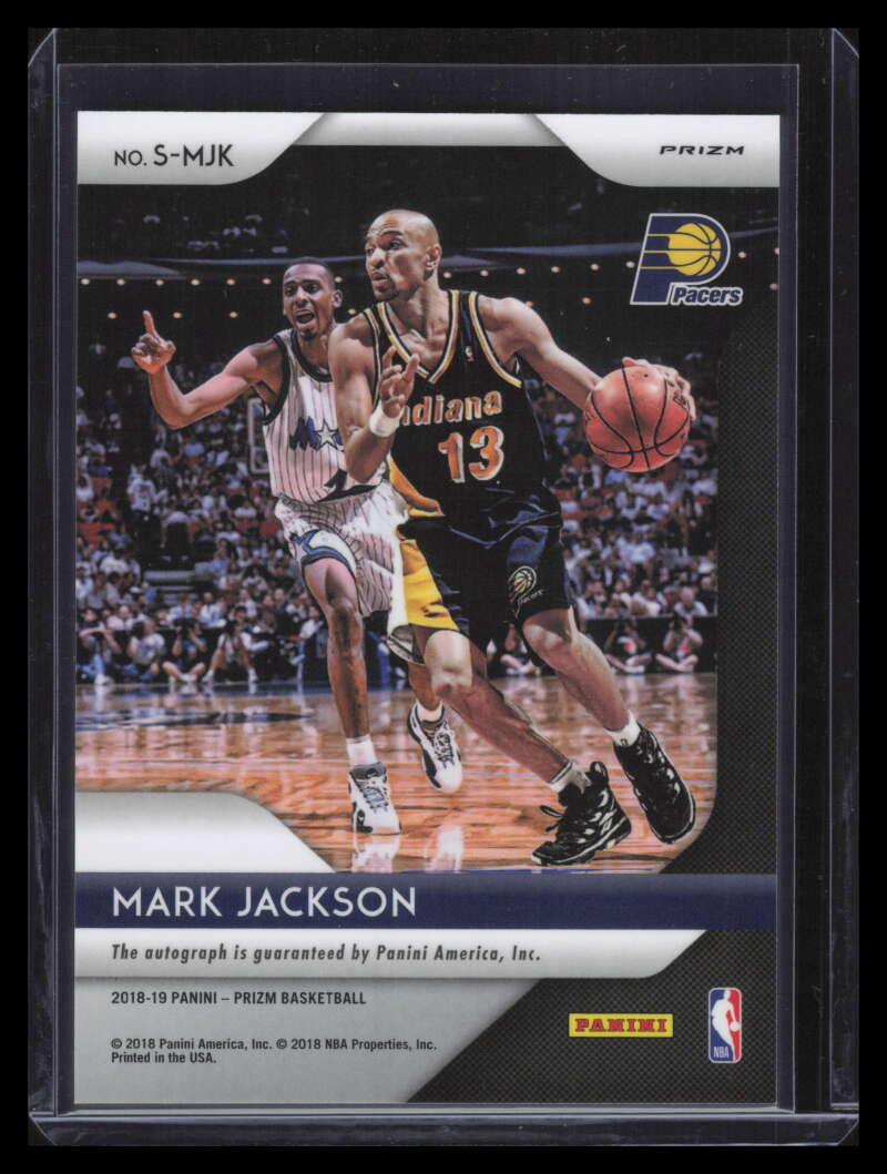 2018-19 Panini Prizm Signatures Prizms Choice 54 Mark Jackson Auto